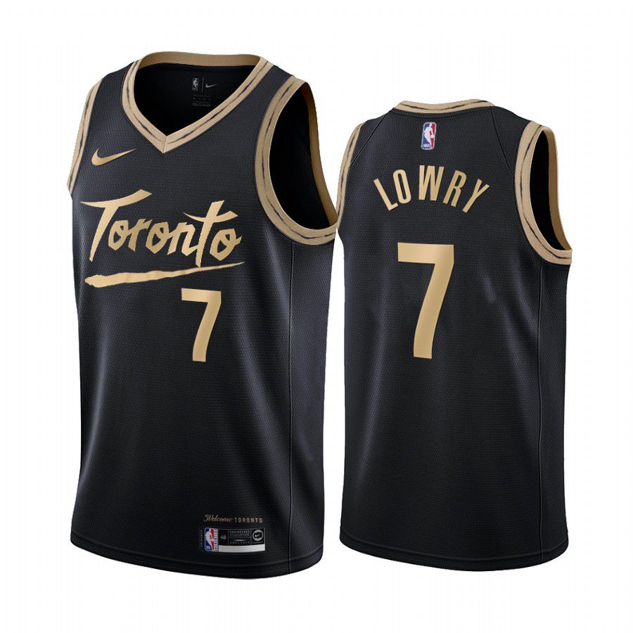 Men Toronto Raptors #7 kyle lowry black city edition 2020 nba jersey